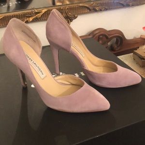Lavender suede heels